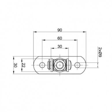 61.080 M12 L115 90X30X3 MM 2