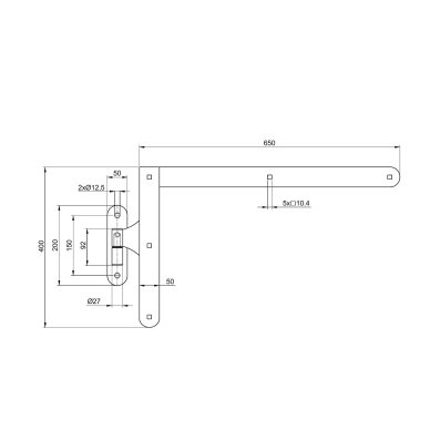 61.221.02 H400 L650 mm KOMPLEKTAS 2