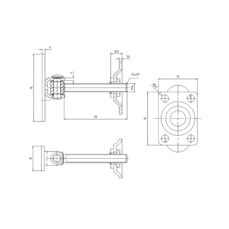 61.068.14 M14 115X40 IR 75X55 MM 1 61.068.14 M14 115X40 IR 75X55 MM 1