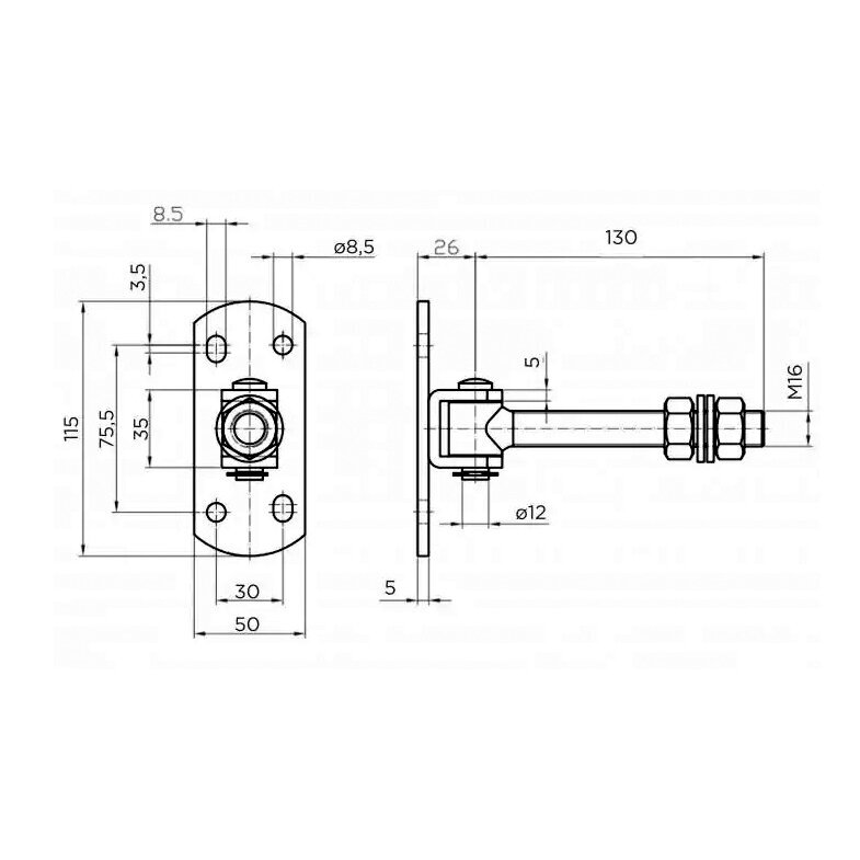 61.068 M16 115X50 mm 1
