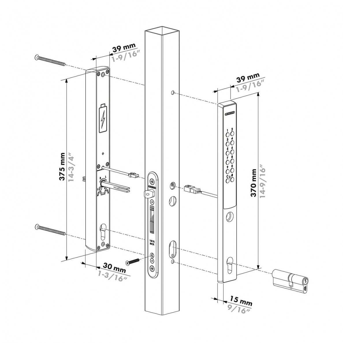 Dvipusė kodinė spyna Vera Locinox Juoda 5 Dvipusė kodinė spyna Vera Locinox Juoda 5