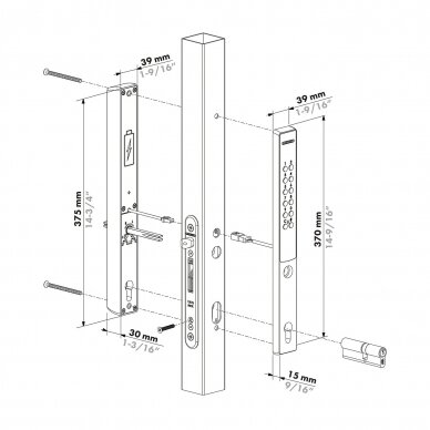 Dvipusė kodinė spyna Vera Locinox Juoda 5 Dvipusė kodinė spyna Vera Locinox Juoda 5