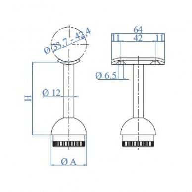 E039310 Ø42,4 mm AISI316 1
