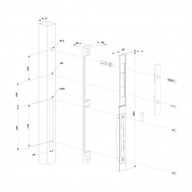 Įleidžiamas fiksatorius Vera Locinox 2 Įleidžiamas fiksatorius Vera Locinox 2