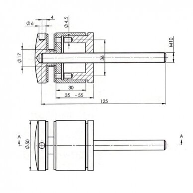N01.5035.4XS 50/35/M10x125 mm 2