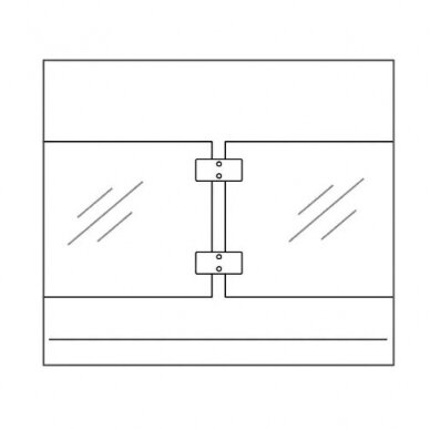 N01.6060.4XS 60x60x28 mm Vidurinis stiklo laikiklis 4 N01.6060.4XS 60x60x28 mm Vidurinis stiklo laikiklis 4