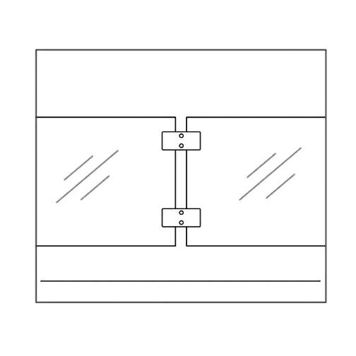 N01.6060.4XS 60x60x28 mm Vidurinis stiklo laikiklis 4 N01.6060.4XS 60x60x28 mm Vidurinis stiklo laikiklis 4