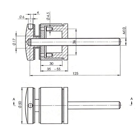 N01.5035.4XS 50/35/M10x125 mm 2