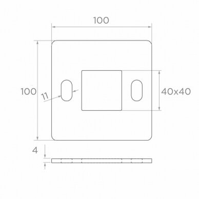 N21.05E1.4ER 40X40/ 100X100 MM 1