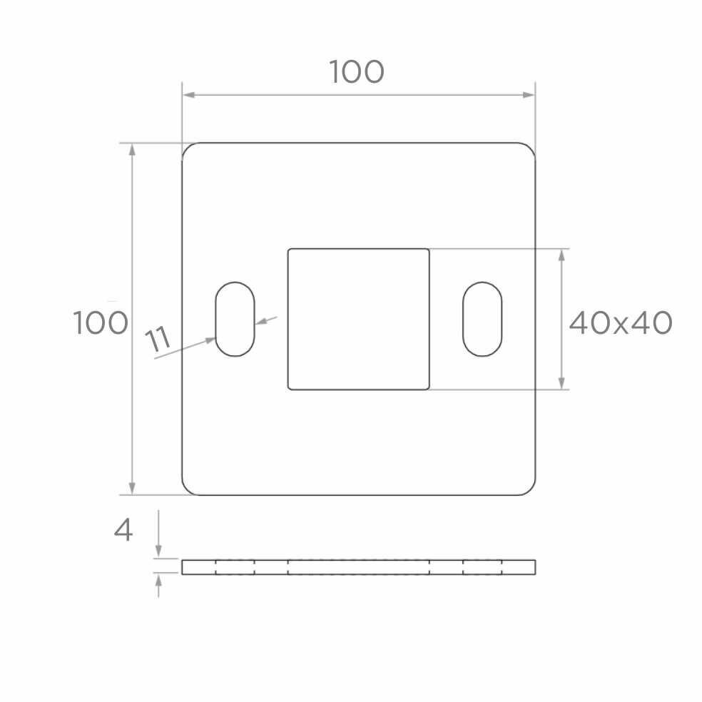 N21.05E1.4ER 40X40/ 100X100 MM 1 N21.05E1.4ER 40X40/ 100X100 MM 1